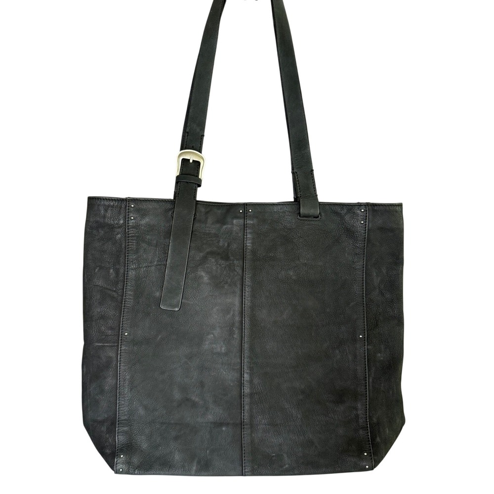 Lucky Brand Leather Tote Womens Large Buckle Shoulder Bag